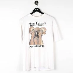 Icy Vintage Vintage Tan Naked Koala Graphic T-Shirt - Large