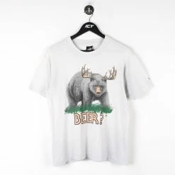 Icy Vintage Vintage 1985 Beer Parody Graphic T-Shirt - Medium