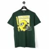 Vintage NFL Logo 7 Green Bay Packers Helmet Graphic T-Shirt - Medium