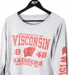 Collegiate University Of Wisconsin Badgers Long Sleeve T-Shirt - Medium -Icy Sales Shop 11229 20IMG 0053