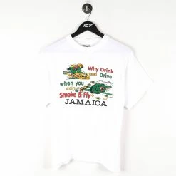 Icy Vintage Vintage Smoke & Fly Jamaica Graphic T-Shirt - Medium