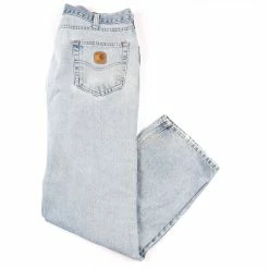 Vintage Carhartt Light Wash Denim Pants - Large
