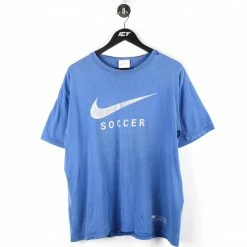 Vintage Nike Soccer Big Swoosh 90s T-Shirt - Large