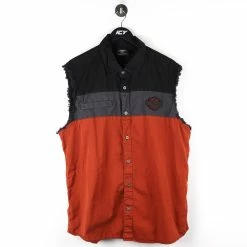 Harley Davidson Motorcycles Button-down Mechanic Vest - XL