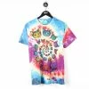 Icy Vintage Rainbow Tie-dye Cats Spiral T-Shirt - Medium