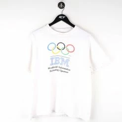 Icy Vintage Vintage 1996 Olympics IBM Sponser T-Shirt - Large