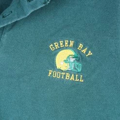 Vintage NFL Henley Green Bay Football Long Sleeve T-Shirt - Large -Icy Sales Shop 12070 20IMG 0190