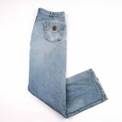 Vintage Carhartt Blanket Lined Carpenter Denim Pants - Large