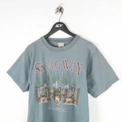 Icy Vintage Vintage 90s Skagway Alaska Wolves Graphic T-Shirt - Medium -Icy Sales Shop 12424IMG 0056