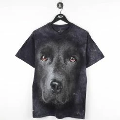 Icy Vintage The Mountain Tie Dye Black Lab Graphic T-Shirt - Medium