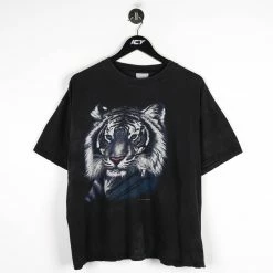 Icy Vintage Vintage 90's Thunder Sportswear Tiger Graphic T-Shirt - Medium