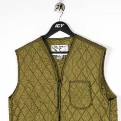Icy Vintage Vintage Duck Bay Quilted Full Zip Hunting Vest - Medium