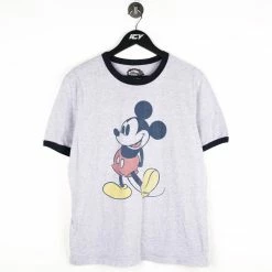 Vintage Disney Mickey Mouse Graphic Ringer T-Shirt - Medium
