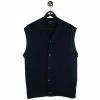 Vintage Nautica Knitted Button-Up Vest - XL