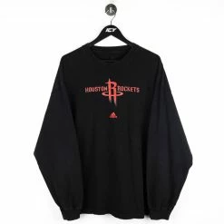 Vintage Adidas Houston Rockets Long Sleeve T-Shirt - 2XL