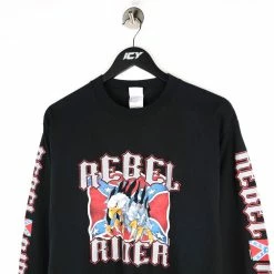 Icy Vintage Vintage Rebel Rider Graphic Long Sleeve T-Shirt - Large -Icy Sales Shop 14924 20IMG 0133
