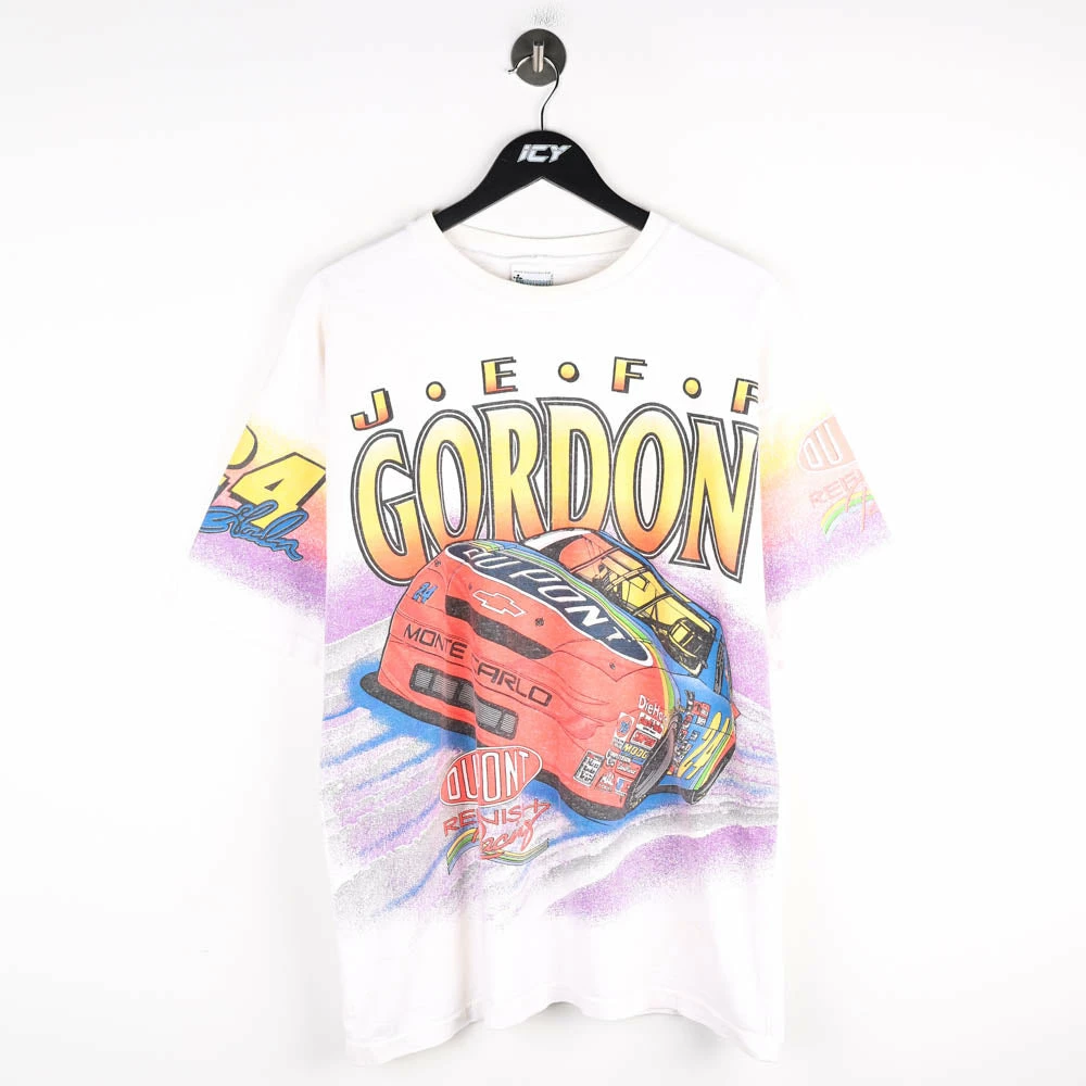 Vintage NASCAR 1995 Jeff Gordon AOP Graphic T-Shirt - Large 1 Vintage NASCAR 1995 Jeff Gordon AOP Graphic T-Shirt - Large
