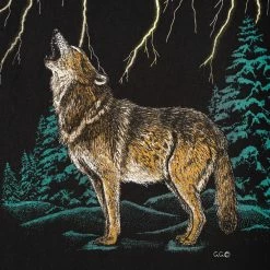 Icy Vintage Vintage Wolf In Lightning Graphic T-Shirt - Medium -Icy Sales Shop 15082 20IMG 0015