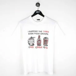 Icy Vintage Vintage Comedy Beer Graphic T-Shirt - Small