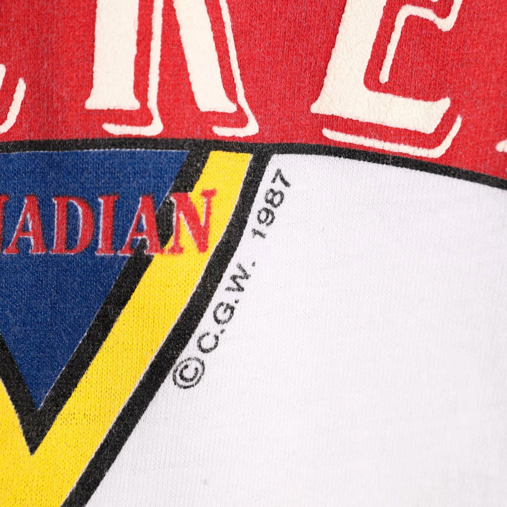 Vintage NHL 1987 Calgary Flames Graphic T-Shirt - Large 3 Vintage NHL 1987 Calgary Flames Graphic T-Shirt - Large - Image 3