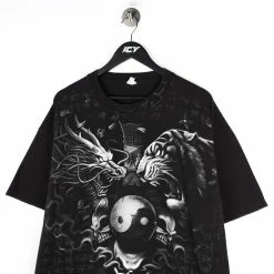 Icy Vintage Vintage Dragon Vs Tiger Yin Yang Graphic T-Shirt - 2XL -Icy Sales Shop 15403 20IMG 0075