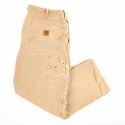 Vintage Carhartt Paint Splattered Blanket Lined Pants - Large