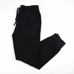 Adidas Black Cuffed Jogger Sweatpants - Small