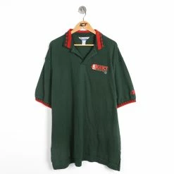 NBA Vintage 90s Champion Seattle Supersonics Embroidered Polo T-Shirt - 2XL