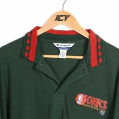 NBA Vintage 90s Champion Seattle Supersonics Embroidered Polo T-Shirt - 2XL -Icy Sales Shop 5IMG 0027 a36900c0 5c1f 48e5 9818 2a32dcbb3b38