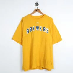 Vintage MLB Milwaukee Brewers Braun T-Shirt - XL