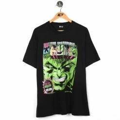 Icy Vintage Vintage 1992 The Hulk What's Mean, Green And In New York 90s Marvel Comics T-Shirt - XL