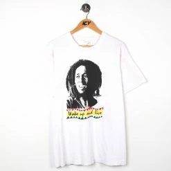 Icy Vintage Vintage 90s Bob Marley Wake Up And Live T-Shirt - Large
