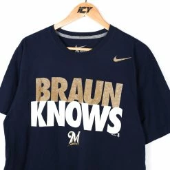 Vintage Nike Braun Knows Milwaukee Brewers T-Shirt - Large -Icy Sales Shop 8043 20IMG 0012