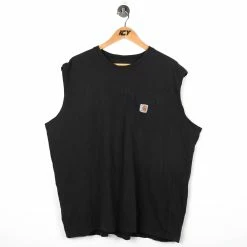 Vintage Carhartt Black Sleeveless Tank Shirt - 2XL
