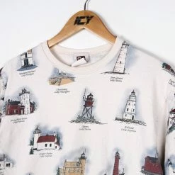 Icy Vintage Vintage Light House All-Over Print T-Shirt - Medium -Icy Sales Shop 8320 20IMG 0054