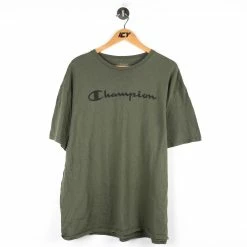 Champion Forrest Green Spell Out T-Shirt - XL
