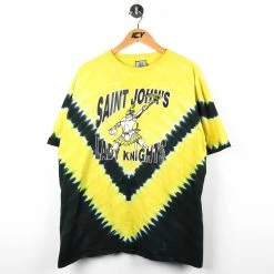 Icy Vintage Vintage Liquid Blue Saint John's Lady Knights Tie-Dye T-Shirt - XL