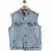 Levi's Paint Splattered Denim Vest - Large